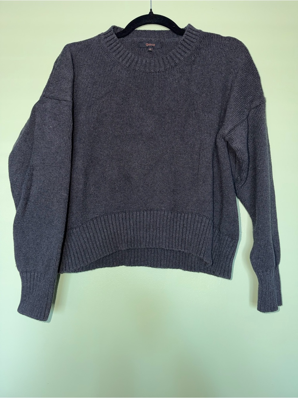 Quince - 100% organic cotton boyfriend crew sweater, XS